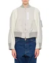 Sacai Nylon Twill X Knit Blouson In White