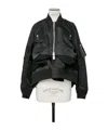 Sacai Blouson Nylon Twill Bomber Jacket In Black