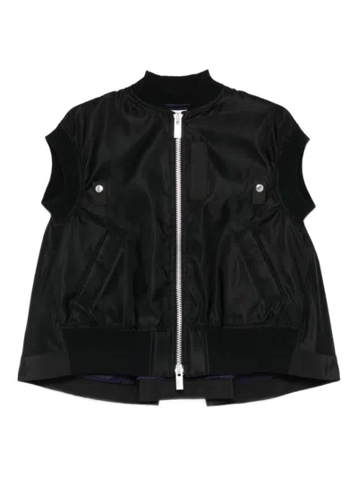 Sacai Nylon Vest In Black