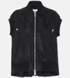 Sacai Nylon Twill Vest In Black