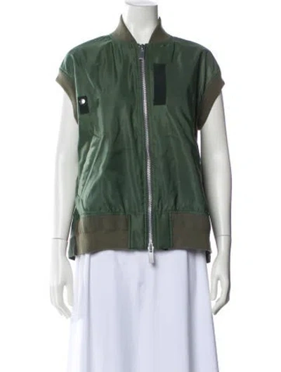 Pre-owned Sacai Nylon Vest In Green