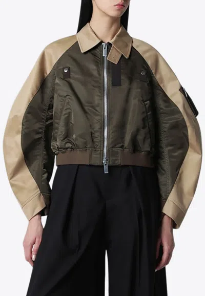 SACAI NYLON ZIP-UP JACKET