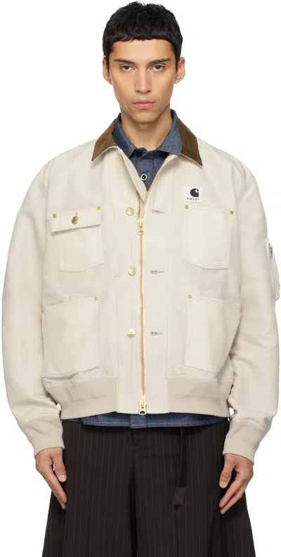 Sacai Coat Men Color White