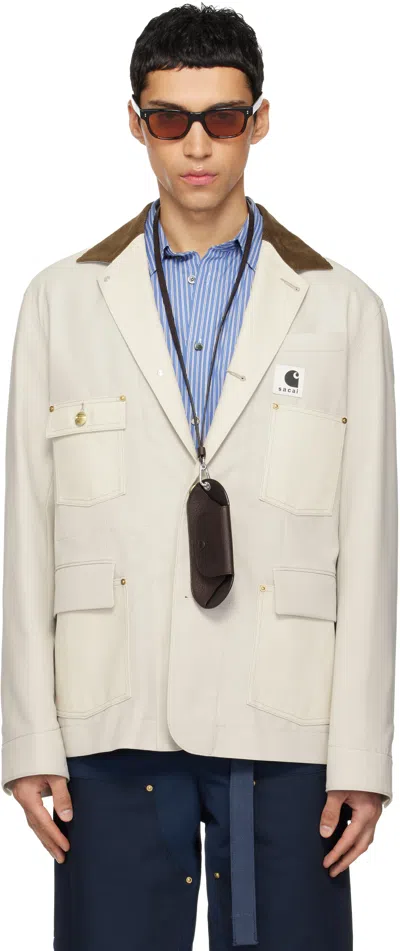 Sacai Off-white Carhartt Wip Edition Suiting & Duck Blazer