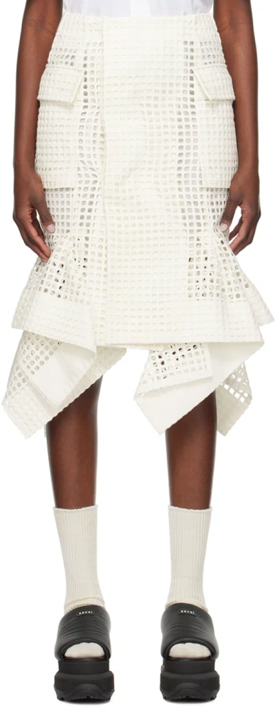 Sacai Off-white Handkerchief Midi Skirt