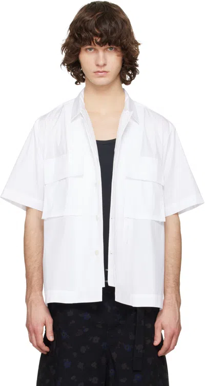 Sacai Off-white Poplin Shirt