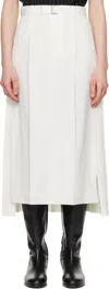 Sacai Off-white Suiting Midi Skirt In 151 Off White