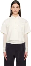 Sacai Off-white Suiting Shirt In 151 Off White
