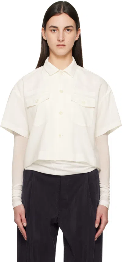 Sacai Off-white Suiting Shirt In 151 Off White
