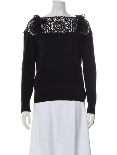 Pre-owned Sacai Off-the-shoulder Long Sleeve Top In Gray