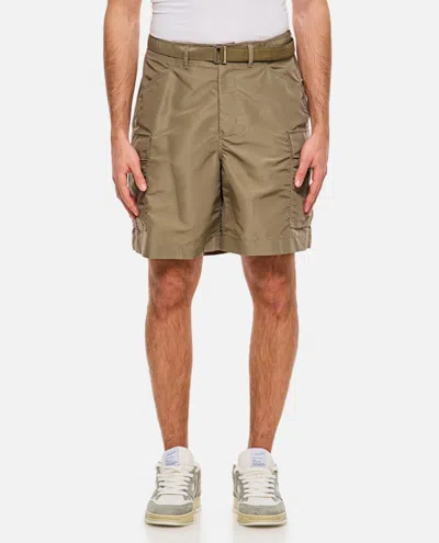 Sacai Olive Cargo Shorts