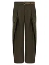 Sacai Olive Green Rip Stop Pants In Green