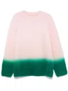 Sacai Gradient Wool-blend Sweater In Pink