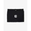 Sacai Omens Black  X Carhartt Wip Drawstring Brand-patch Wool Neck Warmer In Black