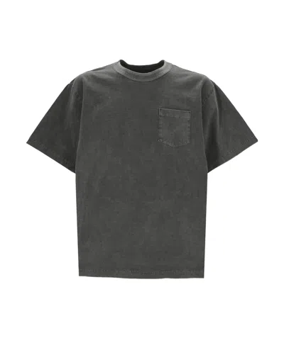 Sacai Open-necked Black Shirt