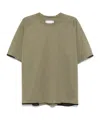 Sacai Open-necked Black Shirt In Gray