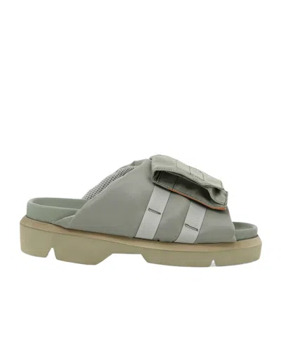 Sacai Open-toed Slippers In Gray