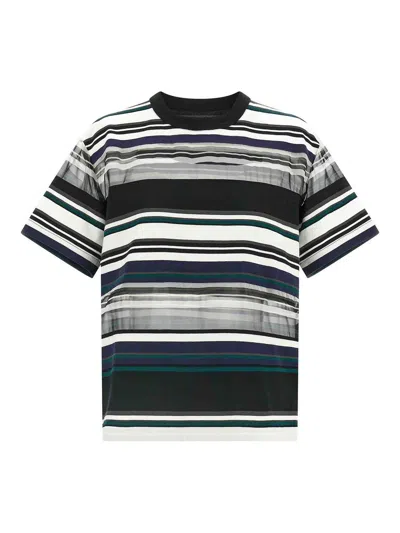 SACAI ORGANZA INSERT T-SHIRT