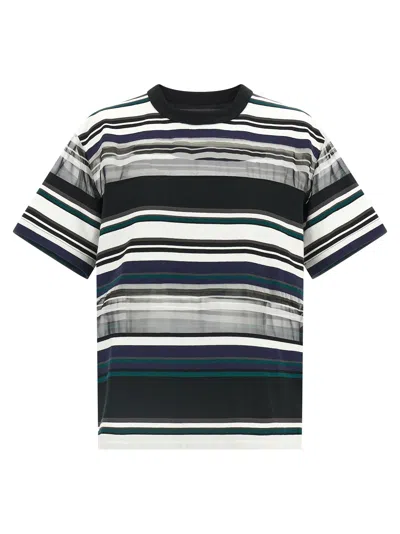Sacai Organza Insert T-shirt Multicolor