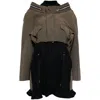 Sacai Grosgrain Bonding X Wool Melton Dress