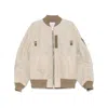 Sacai Beige Nylon Bomber Jacket In Neutral
