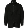 Sacai Rip Stop Zip-up Bomber Jacket In Black