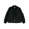 Sacai Quilted Padded Bomber Jacket In Blue/black