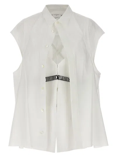 Sacai Overlay Shirt Shirt And Blouse White