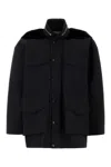 Sacai Grosgrain Bonding X Velvet Blouson In Black