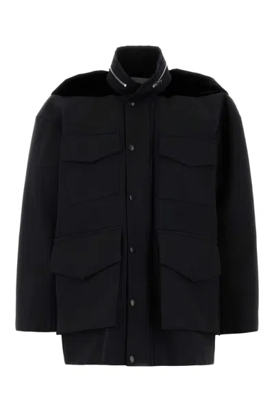 SACAI SACAI OVERSIZE GROSGRAIN JACKET