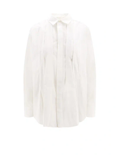 SACAI OVERSIZE SHIRT WITH FOLDS ON THE FRONT
