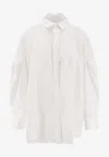 Sacai Oversized Buttoned Shirt In White