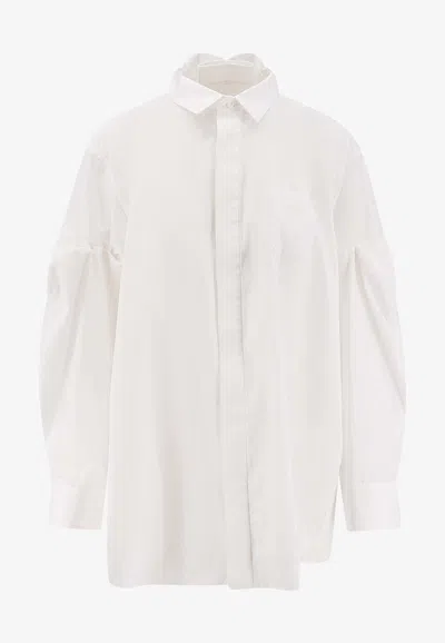 Sacai Oversized Buttoned Shirt In White