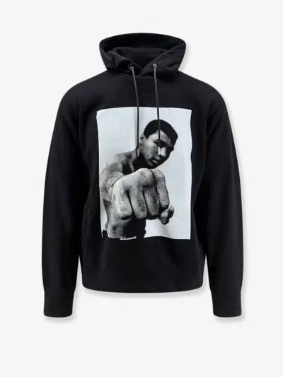 Sacai Oversized Cotton Sweatshirt In Black