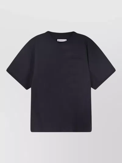 Sacai Oversized Crew Neck T Shirt Chest Pocket In Black