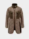 Sacai Padded And Quilted Jacket With Nylon Inserts