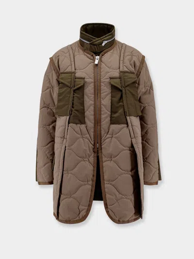 SACAI PADDED AND QUILTED JACKET WITH NYLON INSERTS