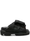 Sacai Multi-pocket Slides In Black
