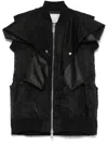 Sacai Padded Gilet In Black