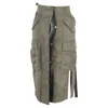 Sacai Padded Midi Cargo Skirt In Khaki Green Nylon In Green