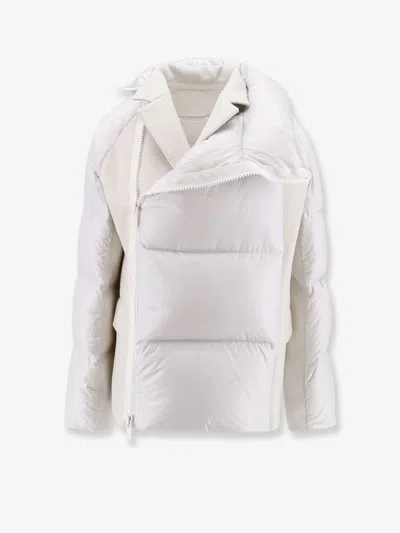SACAI PADDED NYLON JACKET WITH WOOL INSERTS