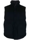 Sacai Padded Tricot Wool Gilet In Black