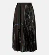Sacai Paisley-print Pleated Skirt In Multi