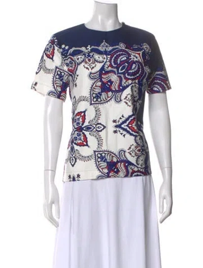 Pre-owned Sacai Paisley Print Crew Neck T-shirt In Multi