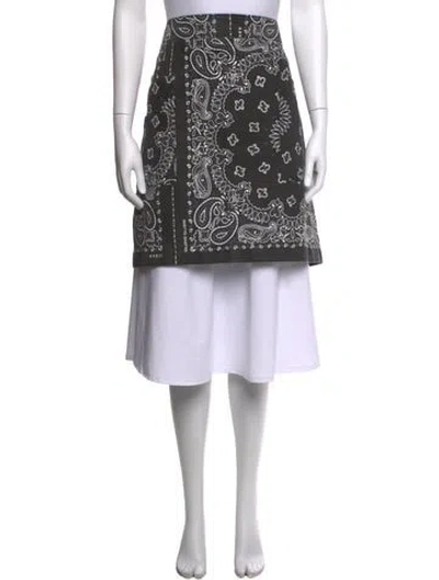 Pre-owned Sacai Paisley Print Mini Skirt In Black