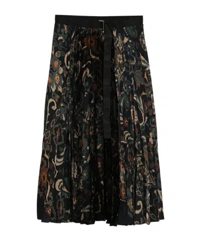 SACAI PAISLEY PRINT SKIRT