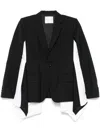 Sacai Women's Suiting X Cotton Poplin Jacket In Black