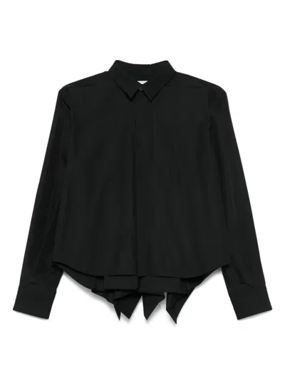 Sacai Panel-detail Shirt In Black