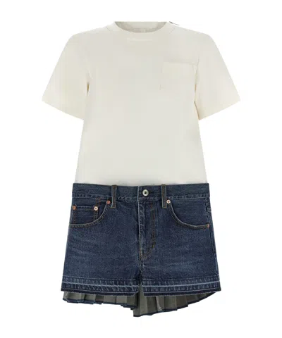 Sacai Paneled Dress In Multi