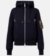 Sacai Paneled Hoodie In Blue